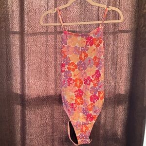 Jolyn Clothing Vibrant Pink and Orange Swimsuit